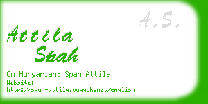 attila spah business card